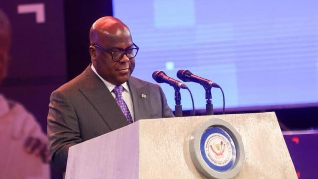 Le chef de l’État, Félix Tshisekedi, lors du lancement de la Campagne de solidarité nationale en faveur des populations affectées par l’insécurité dans l’est du pays [photo d'illustration]