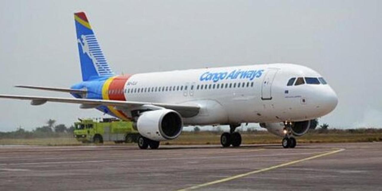 Un avion de la compagnie Congo Airways immobilisé à l'aéroport de N’Djili [photo d'illustration]