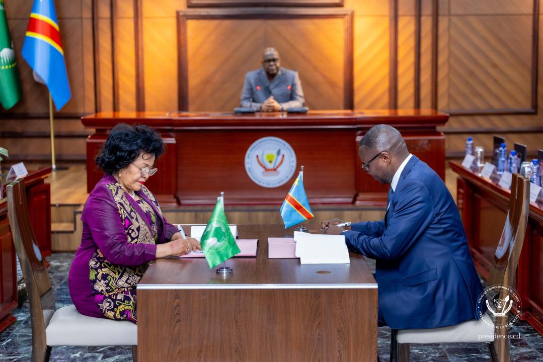 Le chef del'État, Félix Tshisekedi, préside la signature de l’accord portant création du bureau-pays de l’AUDA-NEPAD à Kinshasa [photo d'illustration]
