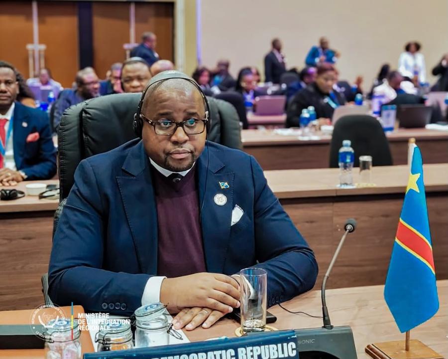 Le ministre de l’Intégration régionale,  Floribert Anzuluni,  représentant la RDC au Conseil ministériel de la SADC [photo d'illustration]