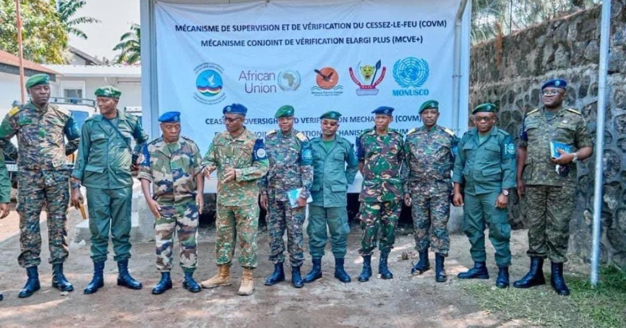 Des officiers militaires de la CIRGL lors du lancement du MCVE+ à  Goma [photo d'illustration]