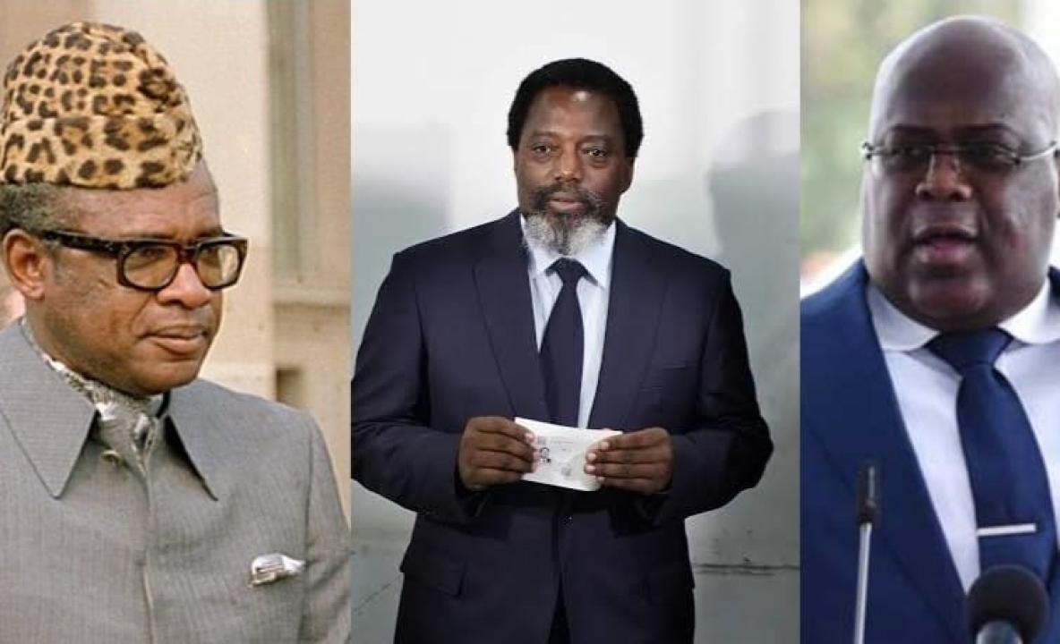Joseph Mobutu, Joseph Kabila et Félix Tshisekedi [photo d'illustration]