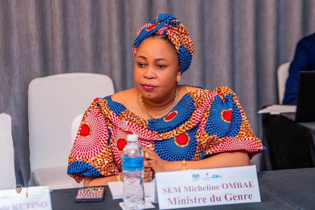 Micheline Ombae,  ministre du Genre,  Famille et Enfants en RDC
