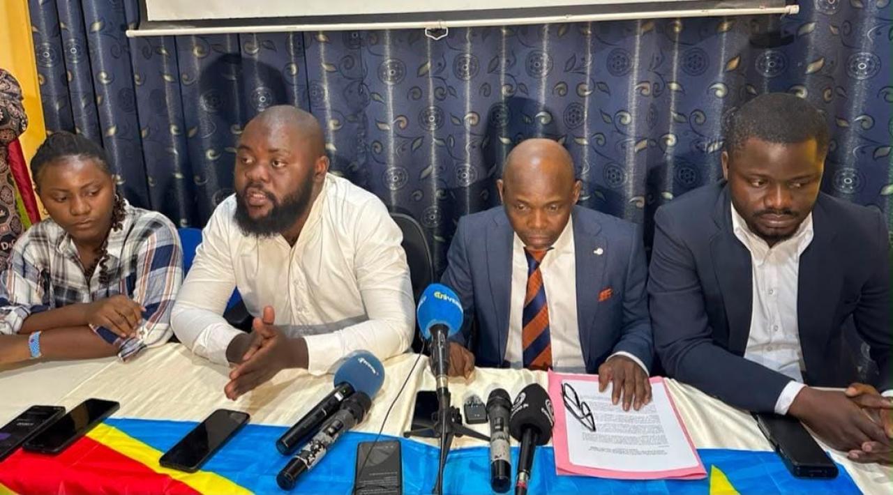 Un groupe d'acteurs de la société civile lors d'une conférence de presse à Kinshasa [Photo d'illustration]