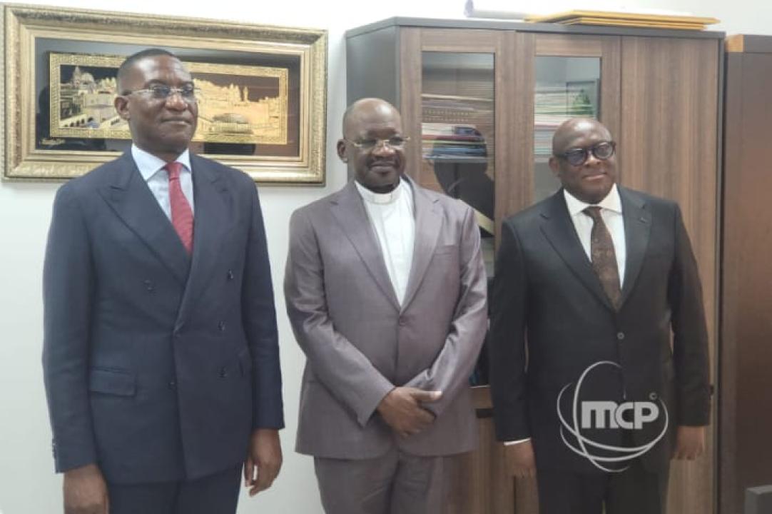 Le ministre du Plan Guylain Nyembo et la délégation de l'ECC [photo d'illustration]