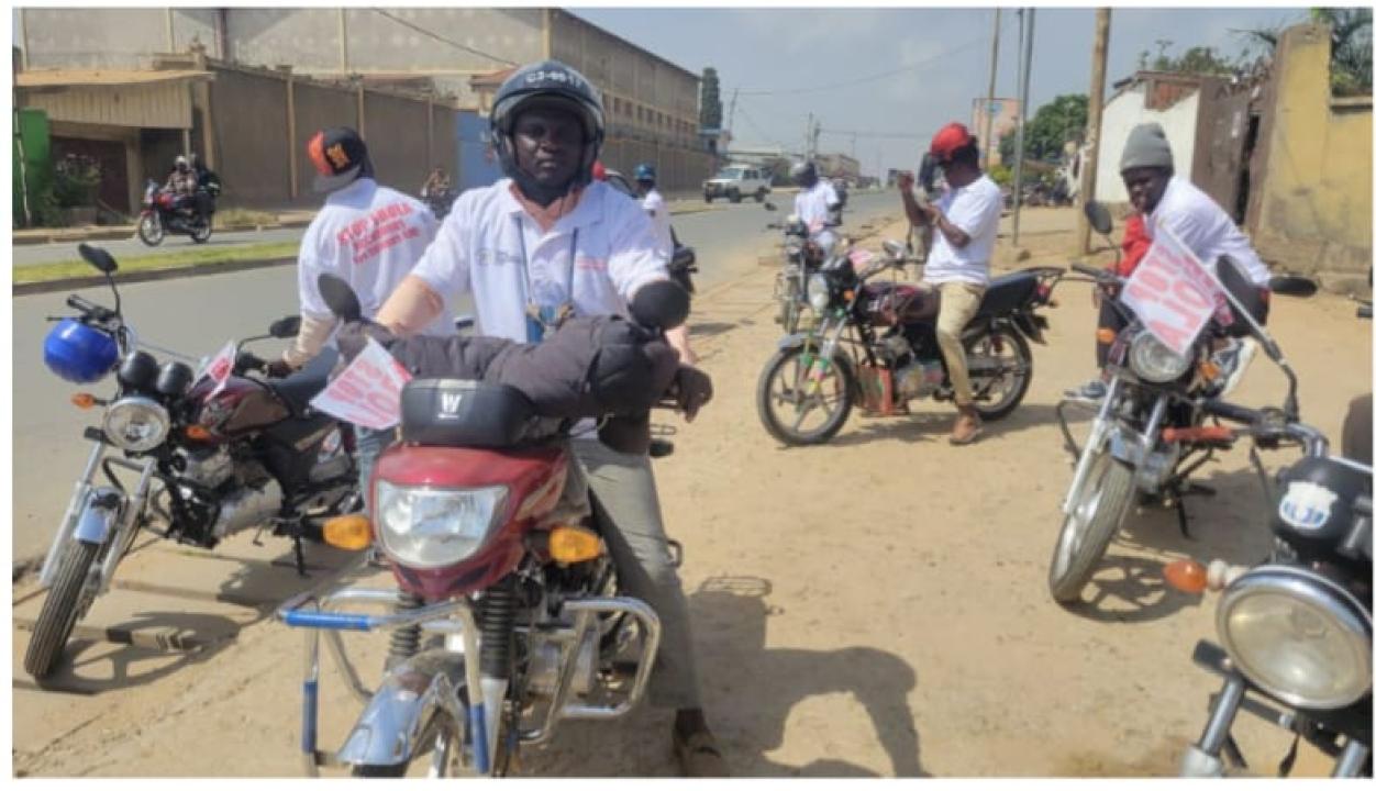 Les motards dans la sensibilisation à Bunia [photo d'illustration]