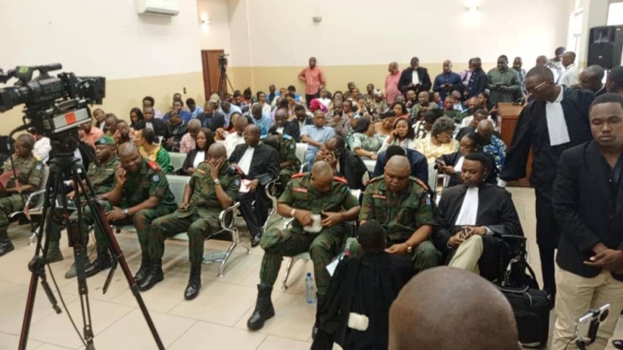 Le général Christian Tshiwewe et ses co-accusés, lors d'un procès devant la Haute Cour militaire [photo d'illustration ]