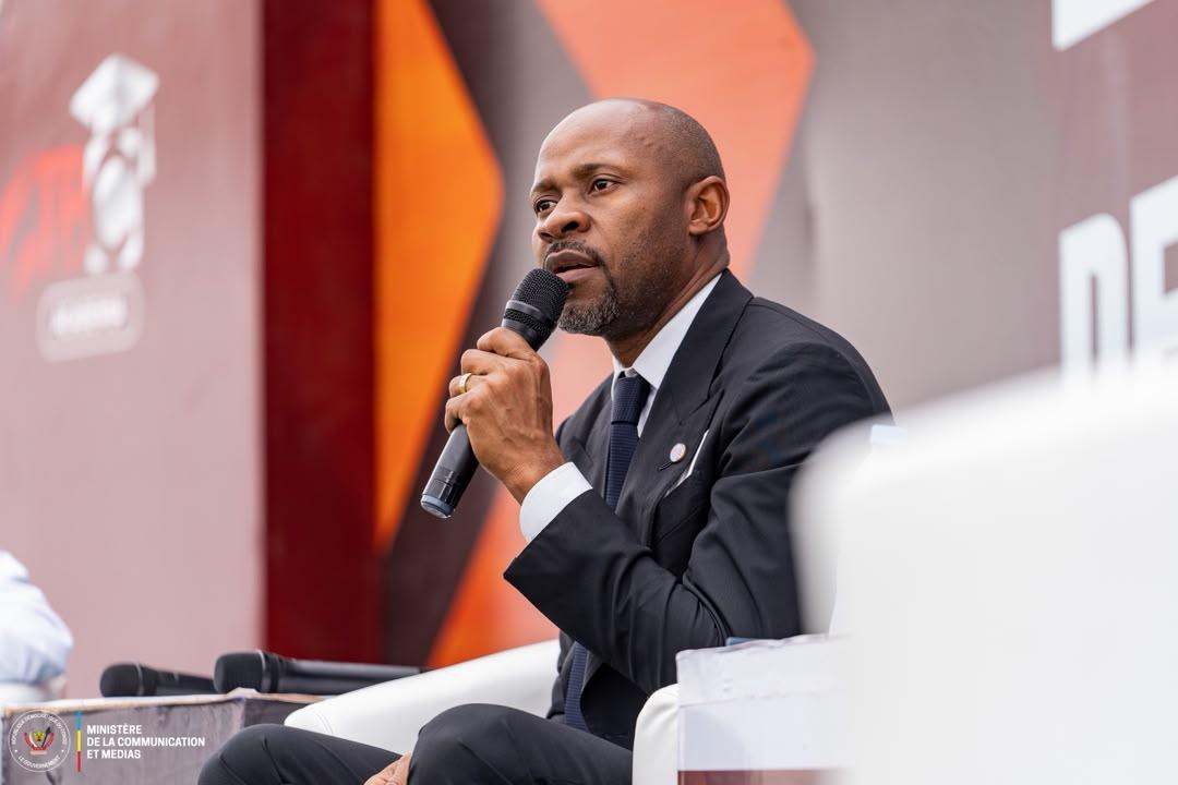 Patrick Muyaya Katembwe,  ministre de Communication et Médias,  et porte-parole du Gouvernement congolais