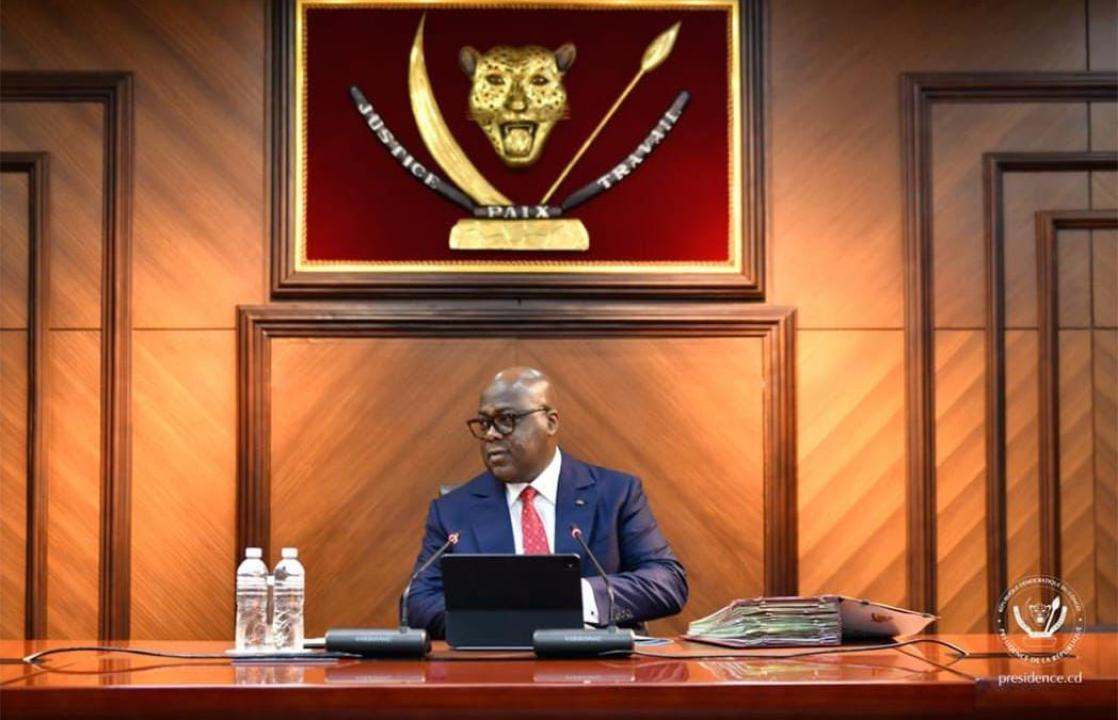Le chef de l’État,  Félix-Antoine Tshisekedi Tshilombo,  présidant la 96ème réunion du Conseil des ministres [photo d'illustration]