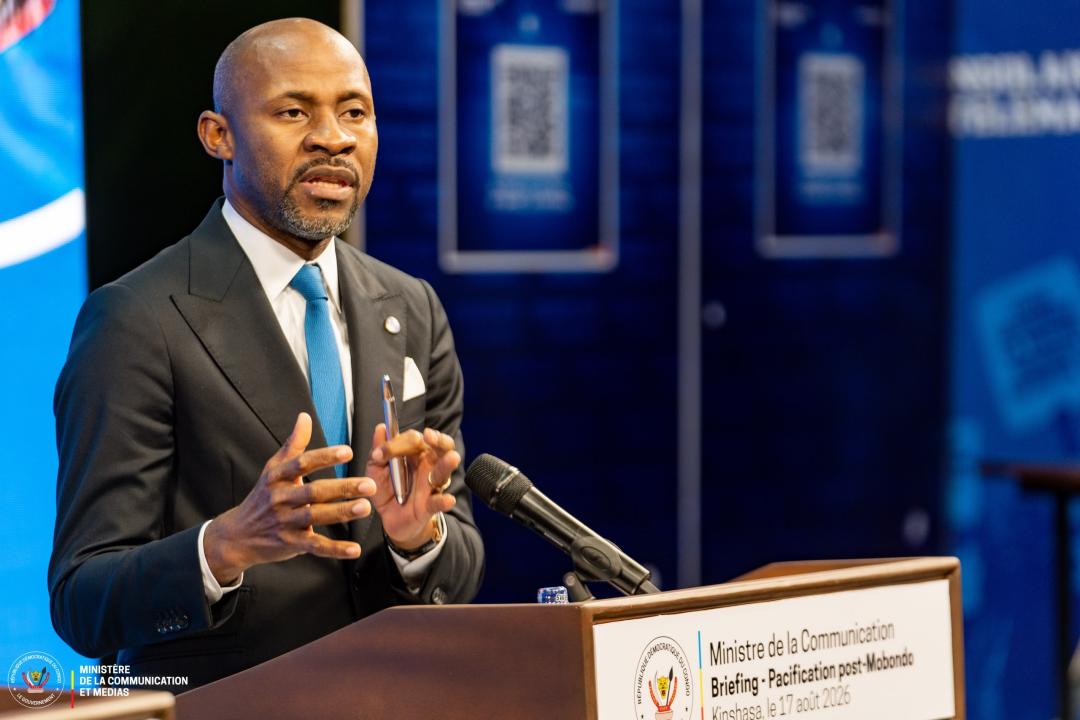 Patrick Muyaya Katembwe, ministre de la Communication et Médias, porte-parole du gouvernement de la RDC
