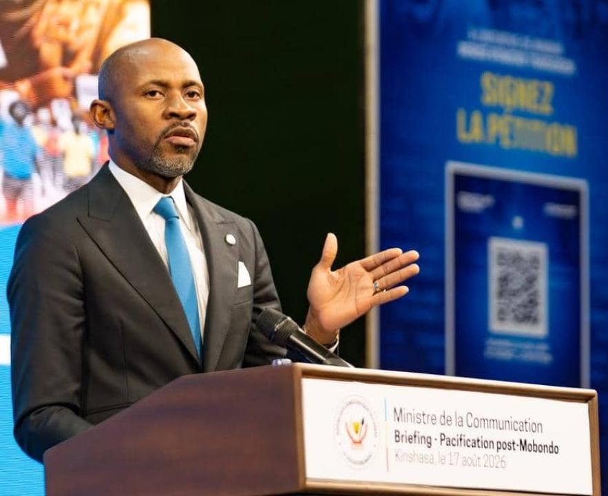 Patrick Muyaya Katembwe, ministre de la Communication et Médias, porte-parole du gouvernement de la RDC