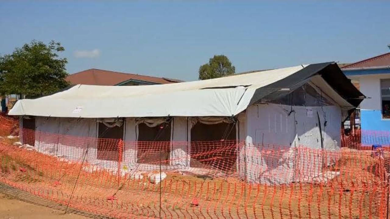 L'un des sites du Centre de Traitement d'Ebola à Bunia.