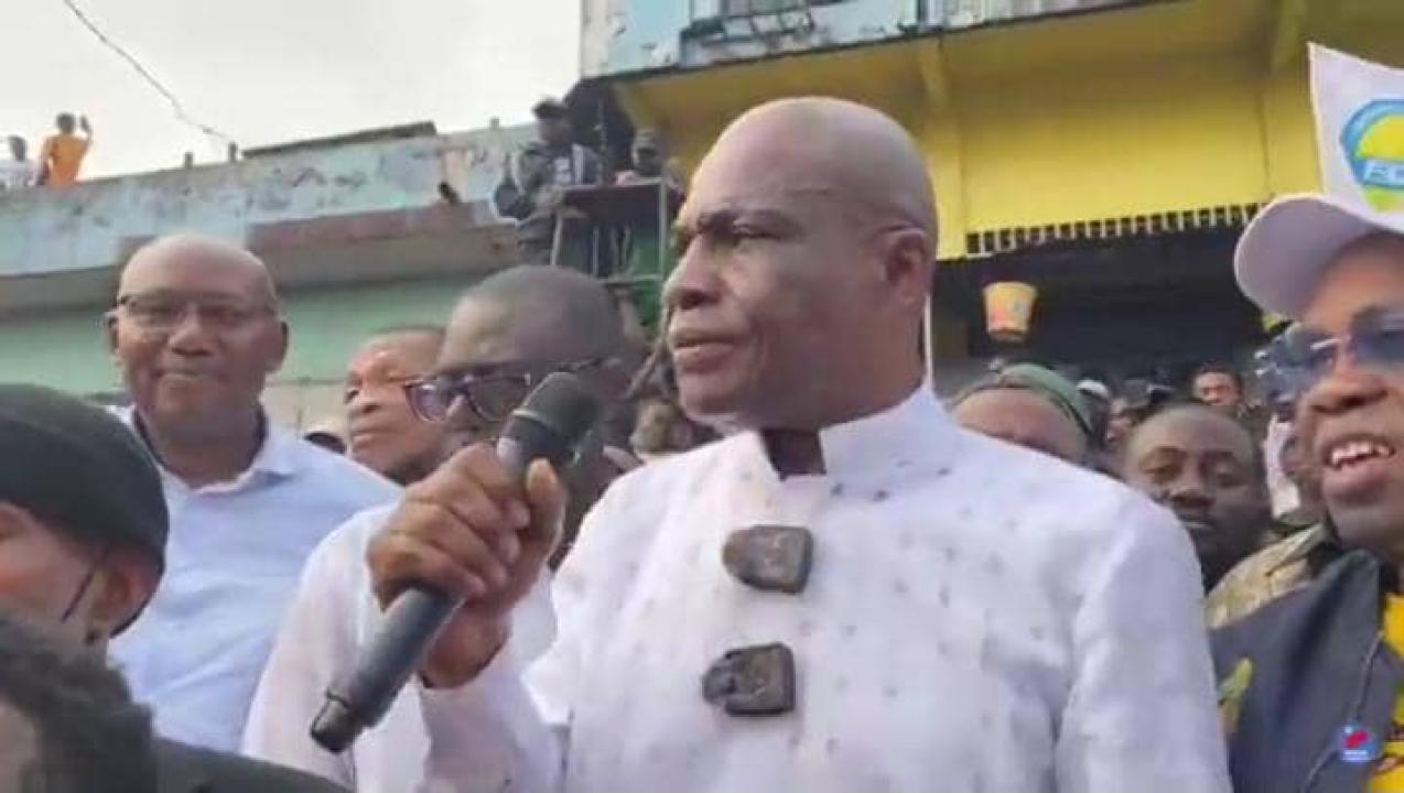 Martin FAYULU s'adressant à la foule après son retour à Kinshasa ce lundi 24 août 2026