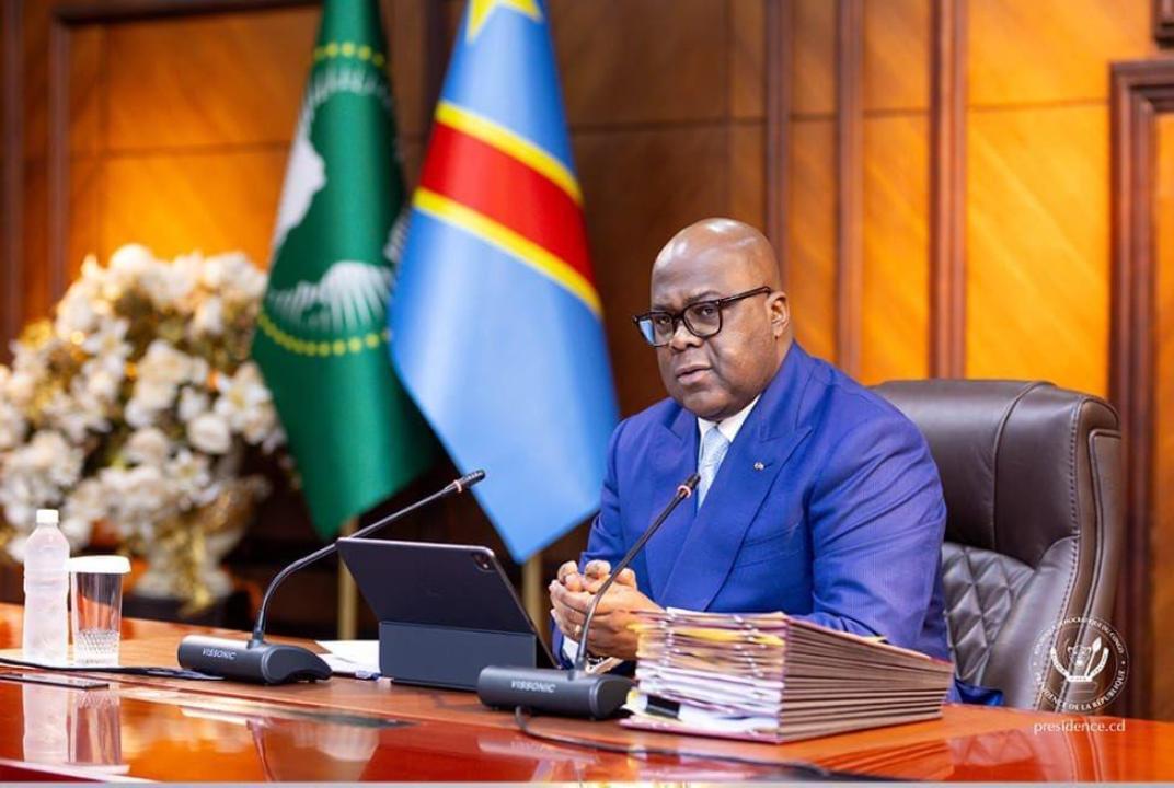 Le chef de l'État Félix-Antoine Tshisekedi en conseil des ministres