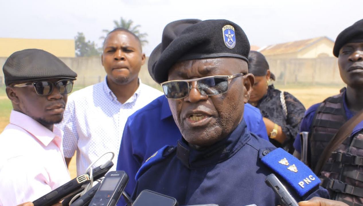 Le commandant du commissariat urbain de la PNC de Bunia, le commissaire supérieur Gérard Abeli Mwangu [photo d'illustration]