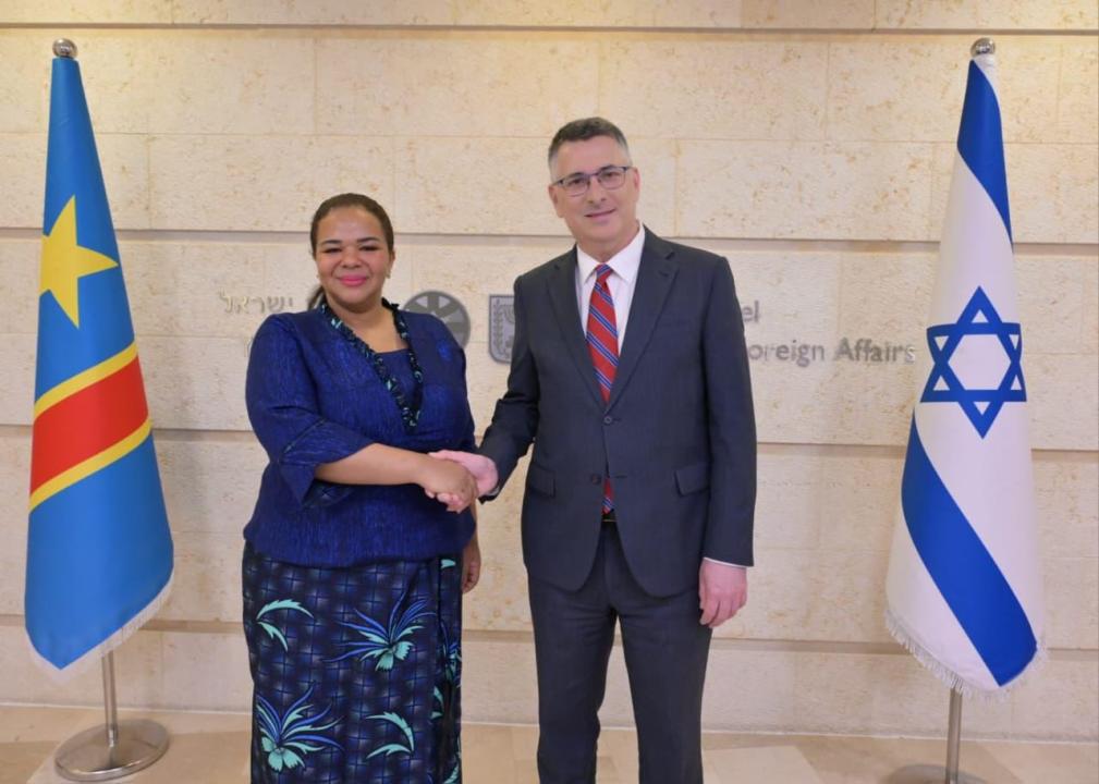 La ministre des Affaires étrangères, Thérèse Kayikwamba Wagner, et Gideon Sa’ar, ministre israélien des Affaires étrangères [photo d'illustration]