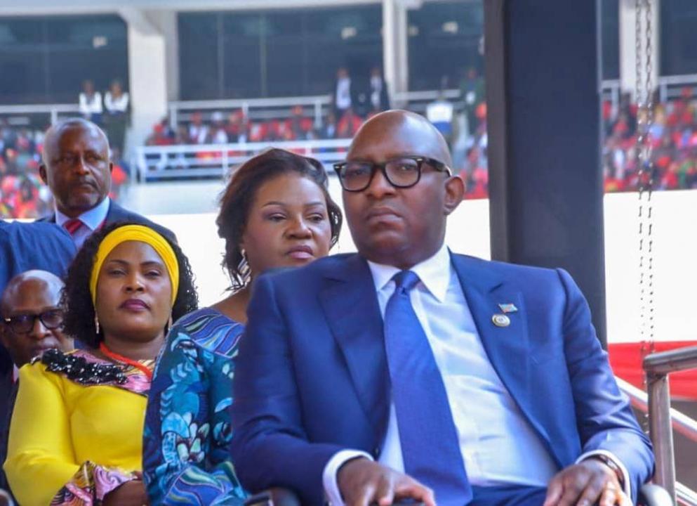 Jean-Michel Sama Lukonde lors de la cérémonie d'investiture du président zambien à Lusaka.
