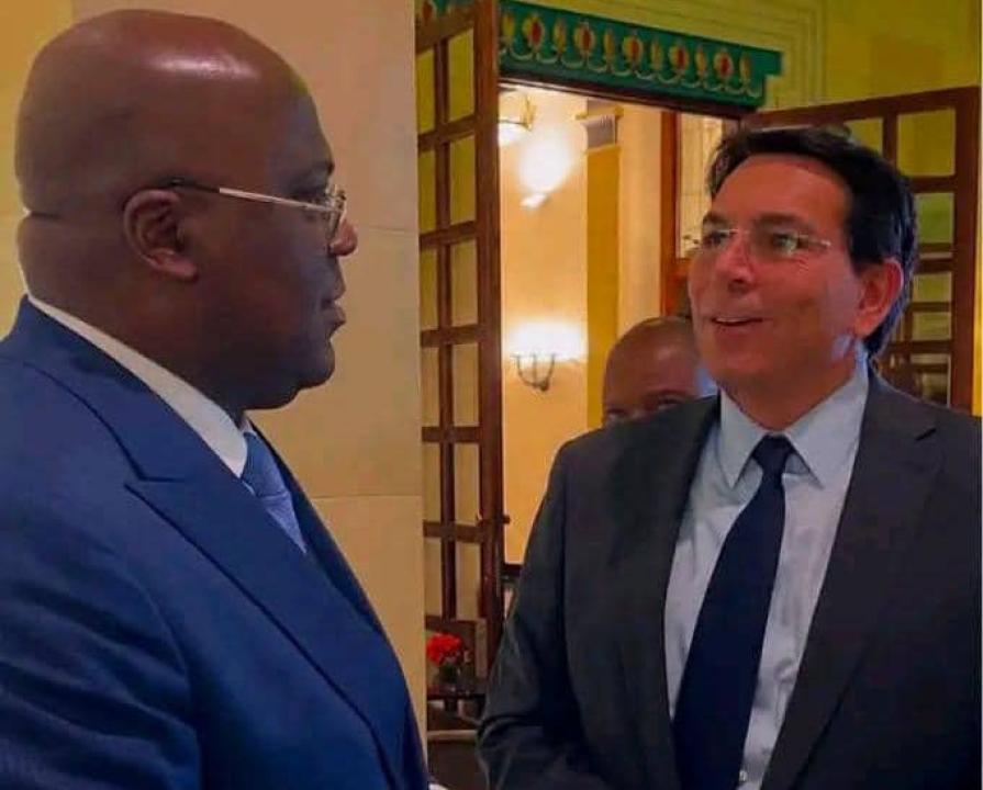 Félix-Antoine Tshisekedi Tshilombo, président de la RDC, et Danny Danon, ambassadeur d'Israël  auprès de l'ONU [photo d'illustration]