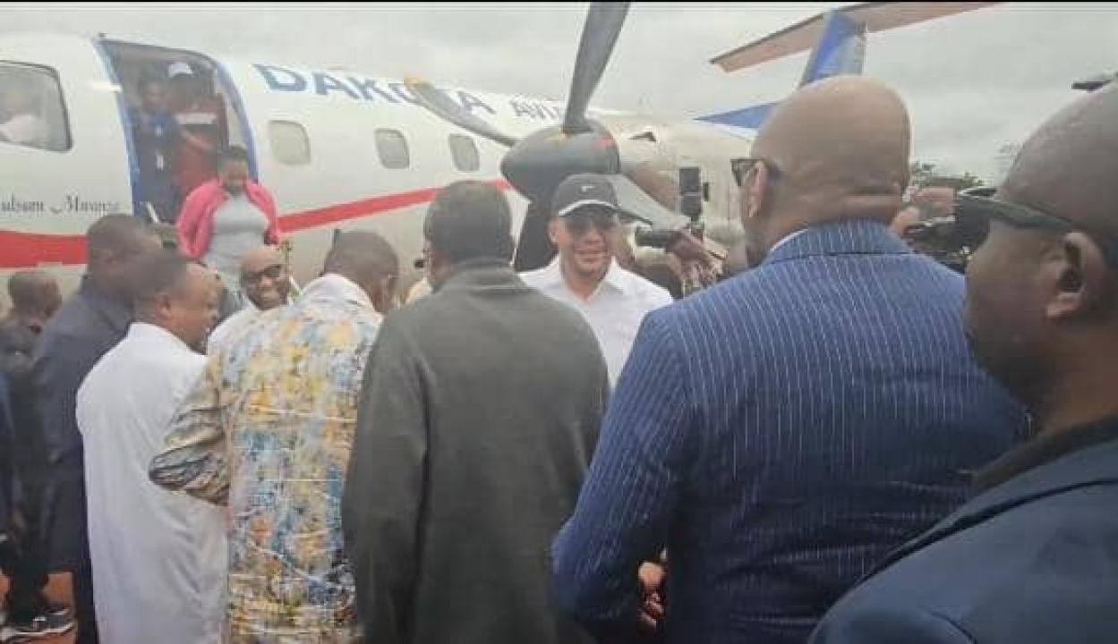 Didier Budimbu à son arrivée à Matadi, ce vendredi 04 septembre 2026