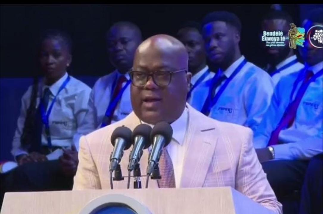 Le président Félix Tshisekedi lors de la remise des documents aux jeunes [photo d’illustration]