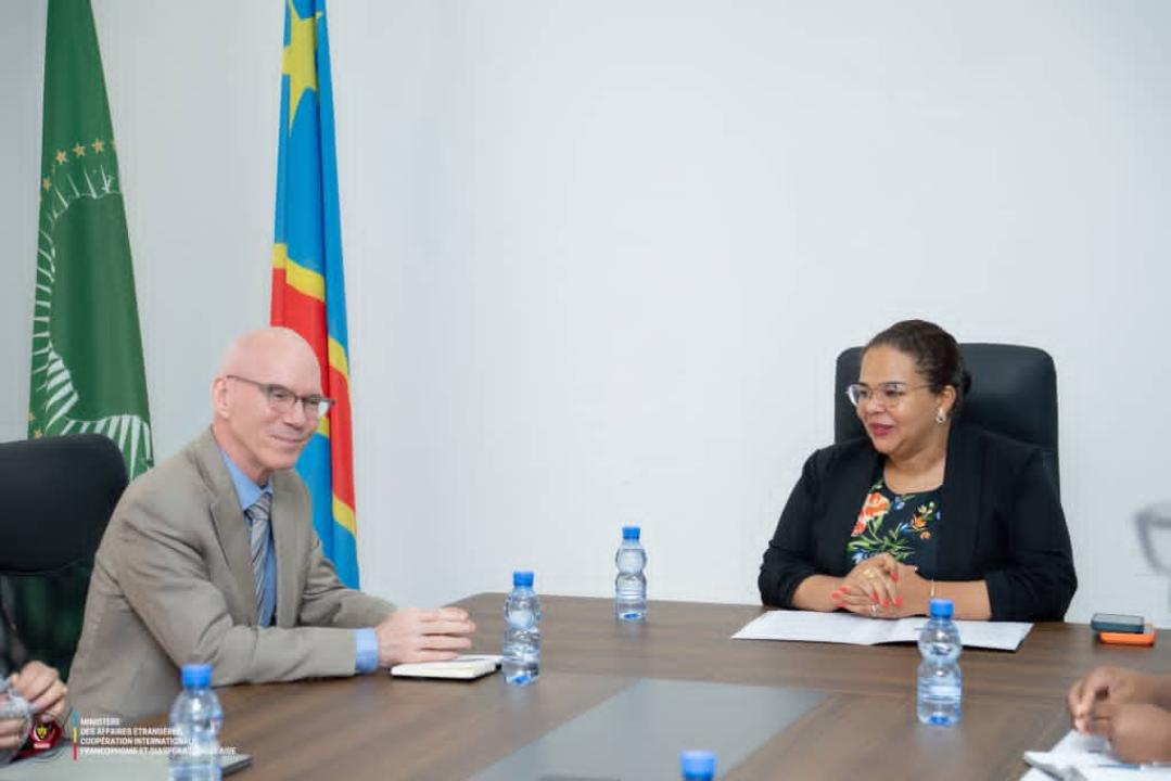 James Swan, chef de la MONUSCO, reçu par Thérèse Kayikwamba,  ministre des Affaires étrangères en RDC