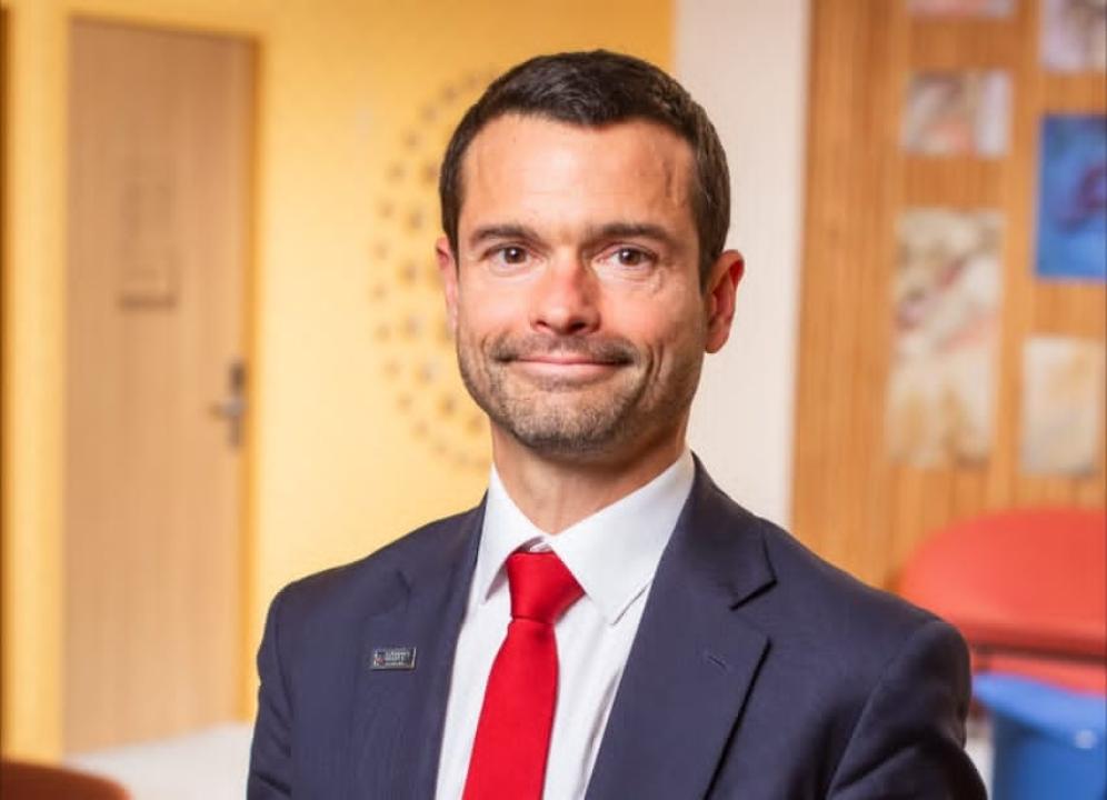 Jérémie Pellet, directeur général d’Expertise France, en mission à Kinshasa autour des projets de santé et de formation.