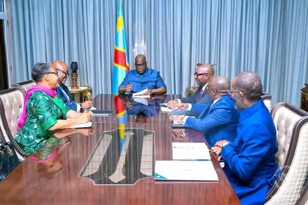 Le Président Félix Tshisekedi lors de la réunion avec les présidents de deux chambres du parlement et la Primature [photo d'illustration]