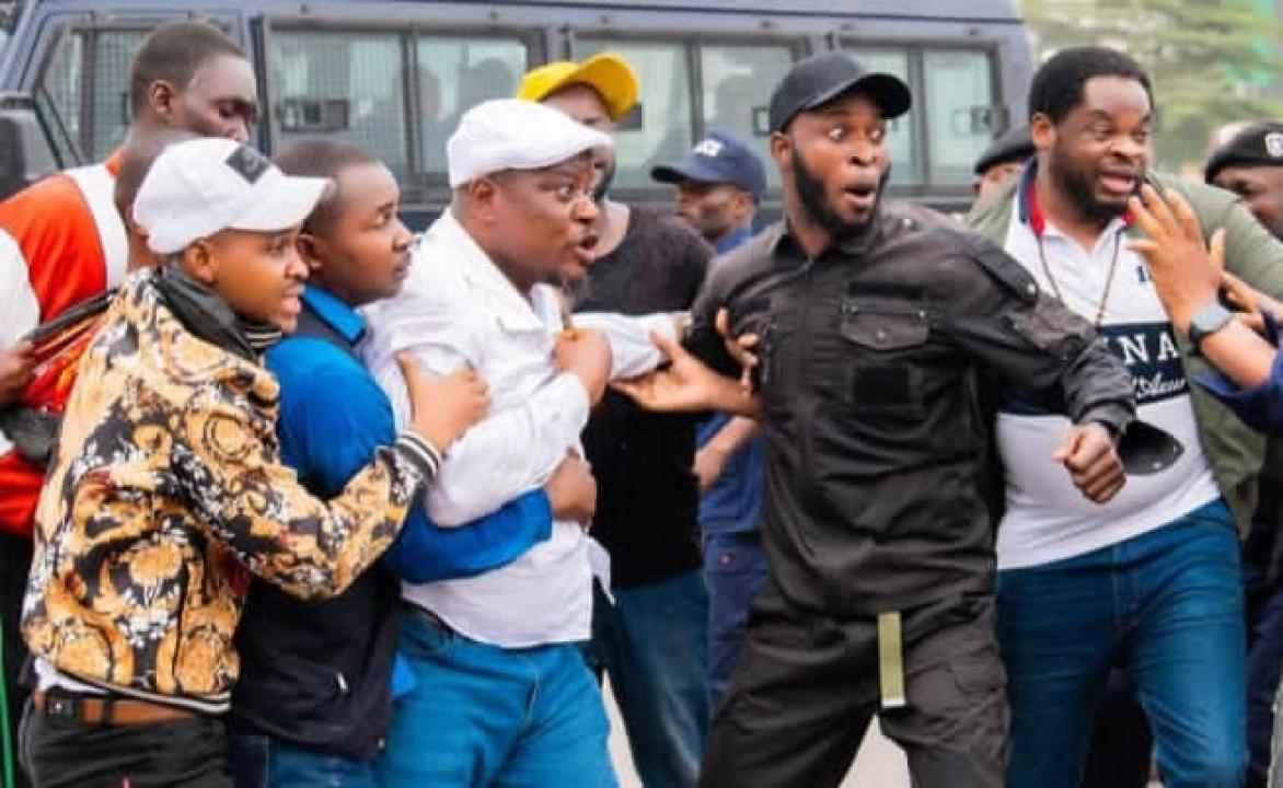 L'opposant Jean-Marc Kabund-A-Kabund lors d'une manifestation à Kinshasa [photo d'illustration]