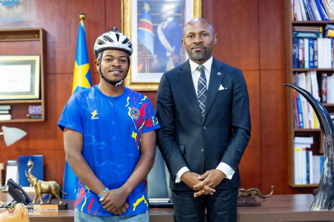 Le ministre de la communication et médias Patrick Muyaya et Miguel masaïsaï [photo d'illustration]
