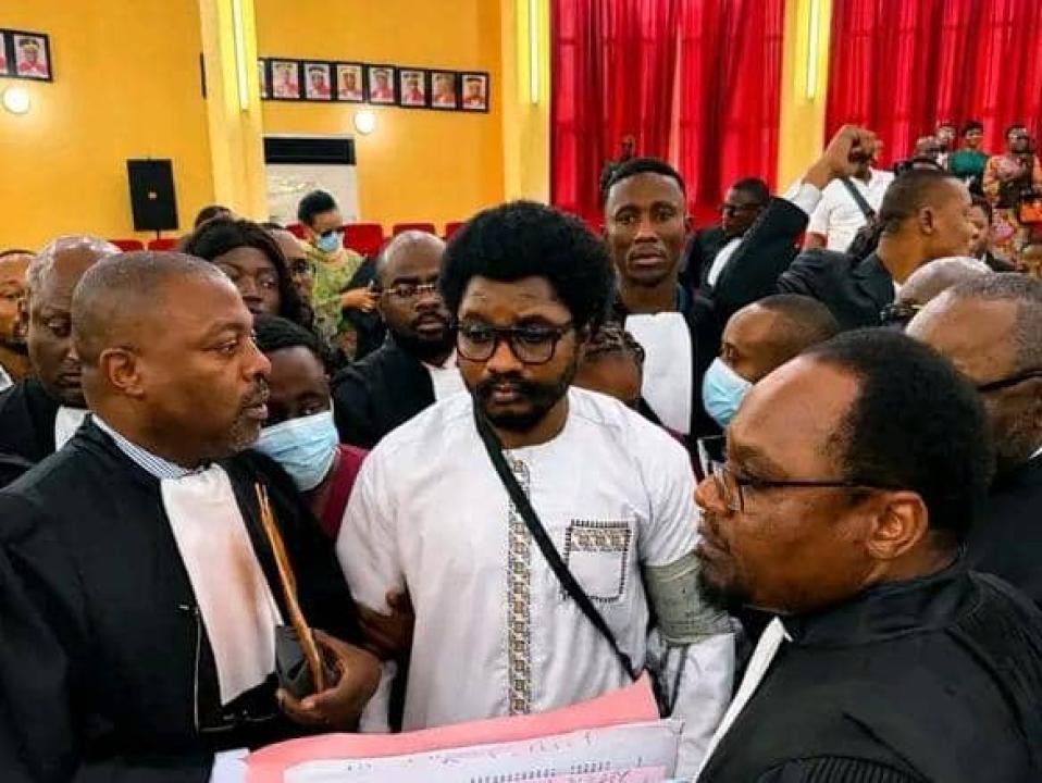 Constant Mutamba et ses avocats lors de son procès à la Cour de Cassation. [Photo d'illustration]