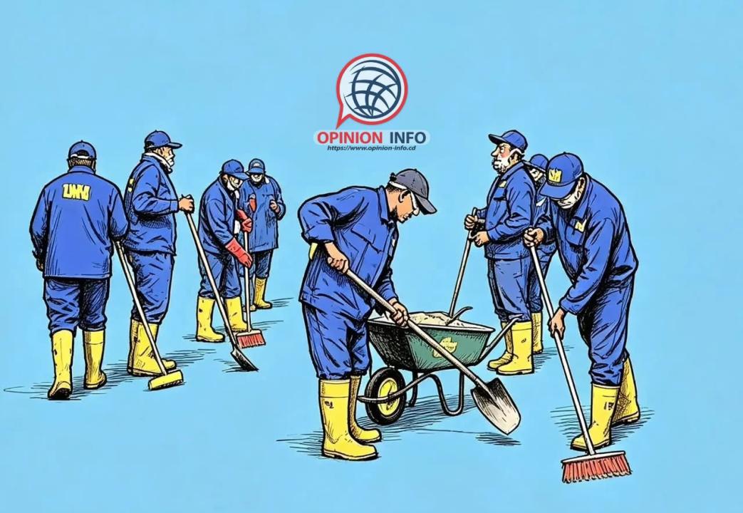 Une caricature illustrant le travail exécuté par le Service national dans le cadre de la Task force présidentielle