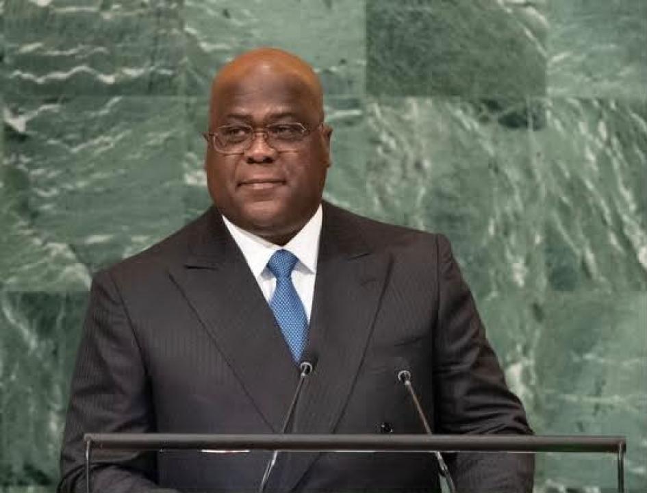 Le Président de la RDC, Félix-Antoine Tshisekedi, au débat général de l'Assemblée générale des Nations Unies (Photo ONU)
