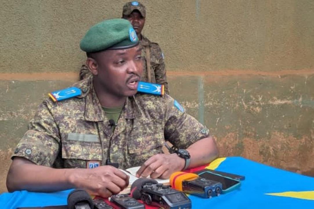 Le porte-parole du gouverneur militaire du Nord-Kivu, le lieutenant Marc Elongo [photo d'illustration]
