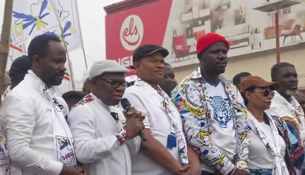 Déo Bizibu, secrétaire général adjoint de l'UDPS, lors de la marche de ce mardi 22 septembre 2026, à Lubumbashi