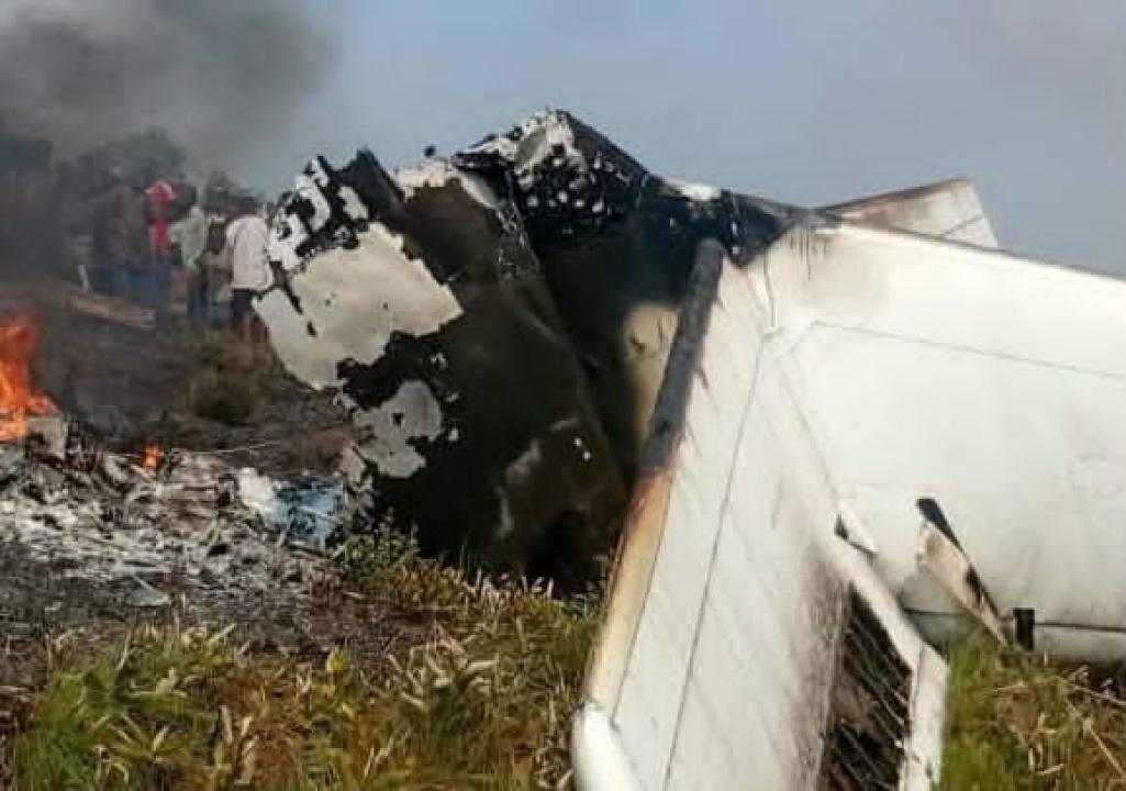 Les débris de l’avion après le crash