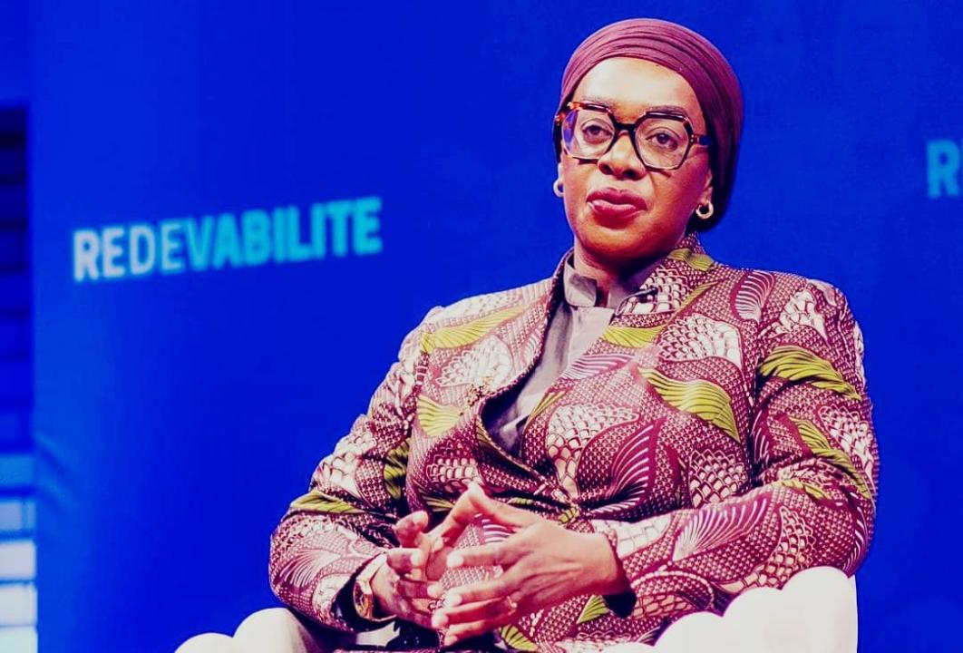 Yolande Elebe Ma Ndembo lors de la présentation du bilan de la première année du Gouvernement Suminwa II dans le secteur de la Culture, Arts et Patrimoine.