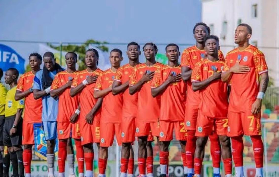 Les Léopards U23 de la RDC lors du match face à la Mauritanie à Nouakchott.