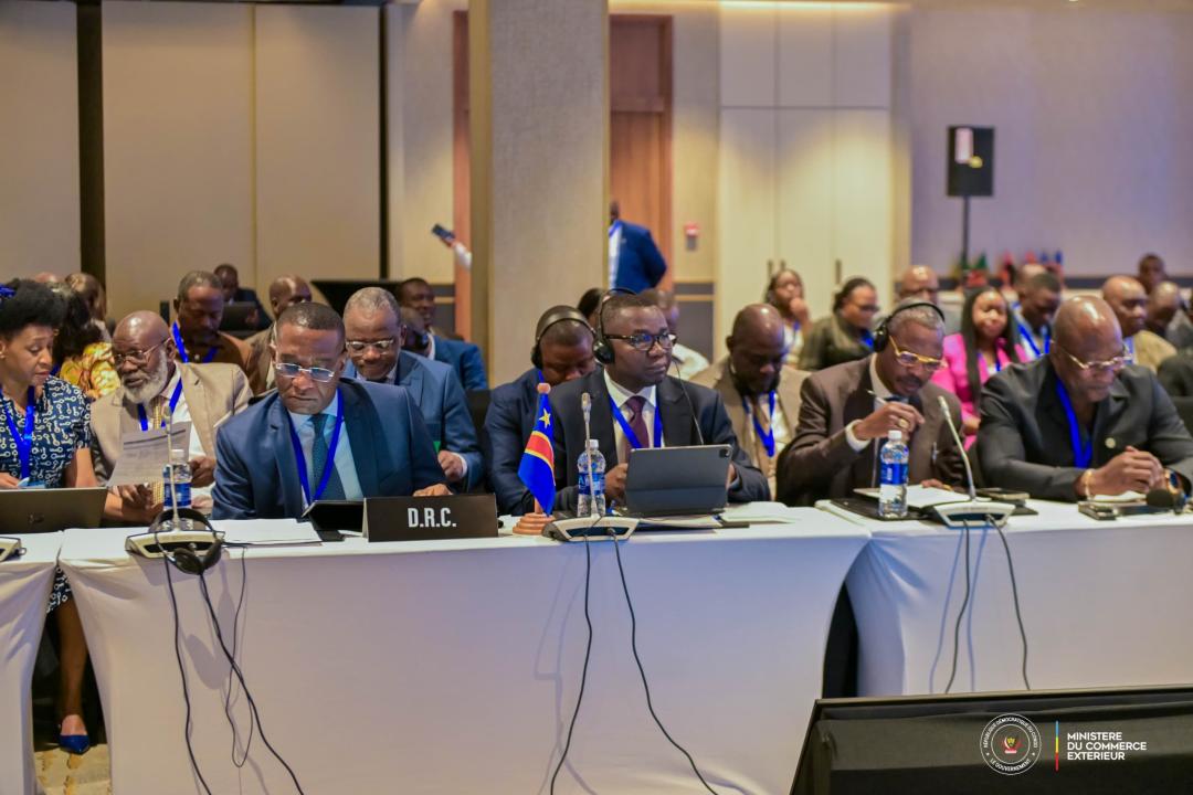 La délégation du gouvernement congolais à Lusaka composée du ministre du commerce extérieur Julien Paluku Kahongya et du ministre du Plan Guylain Nyembo