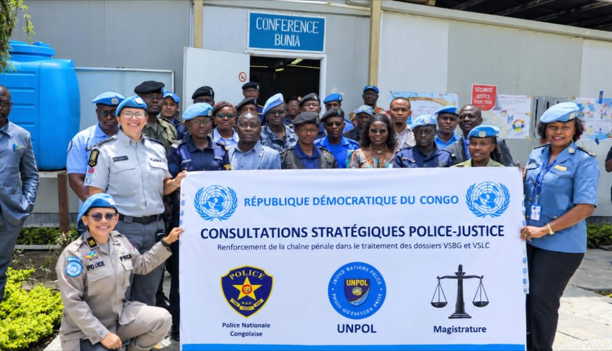 Les représentants de la MONUSCO, de la PNC et la justice après les consultations à beni et bunia
