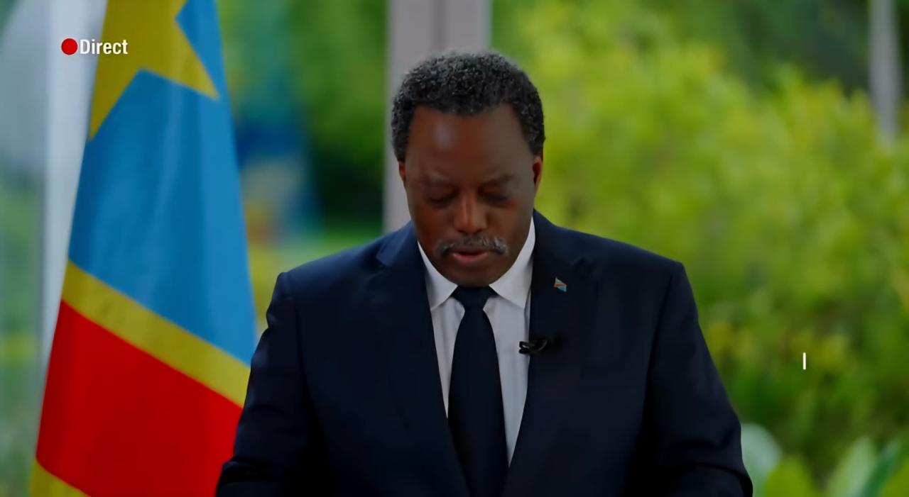 L'ancien président Joseph Kabila lors de son adresse à la nation