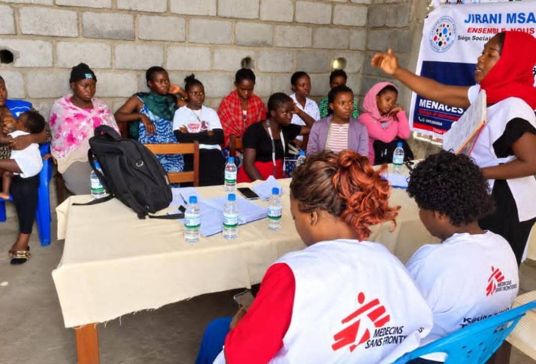 Jirani Msaada et MSF sensibilisent les femmes de Nyiragongo sur la santé sexuelle et reproductive