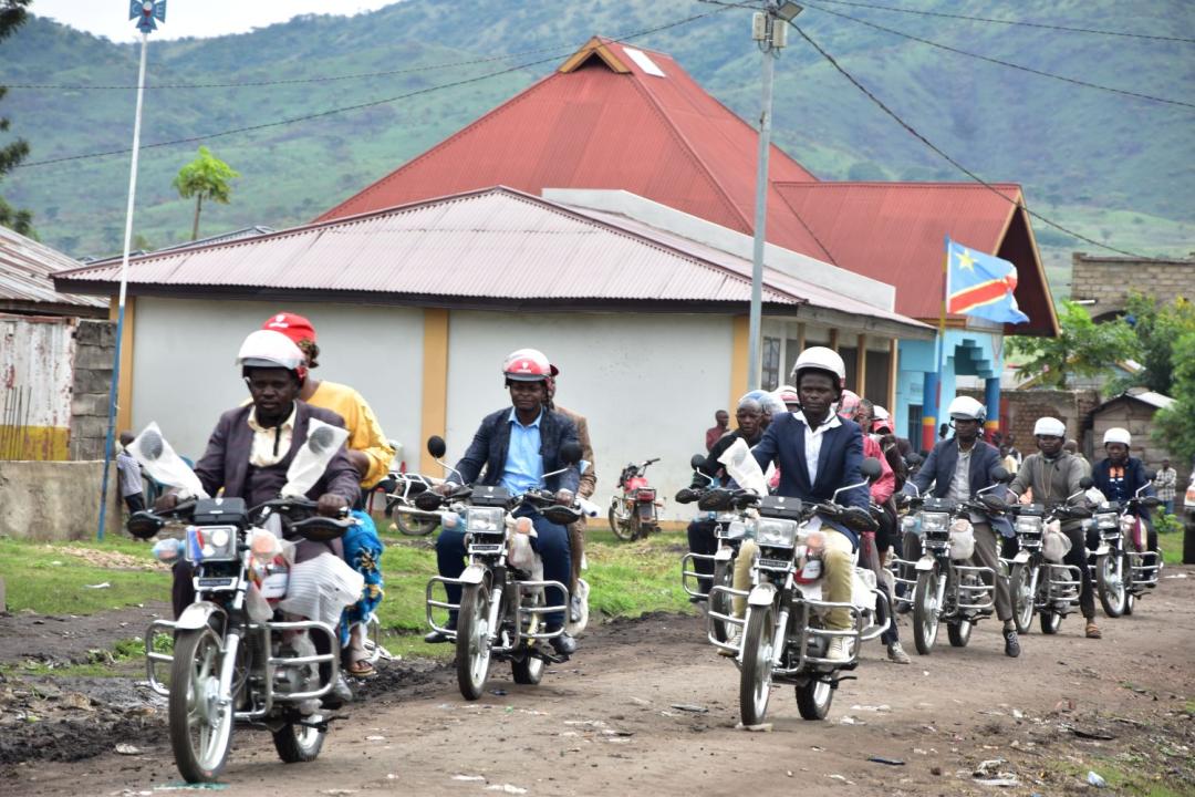 La MONUSCO dote les autorités locales du territoire de Beni, 16 motos pour améliorer leur mobilité