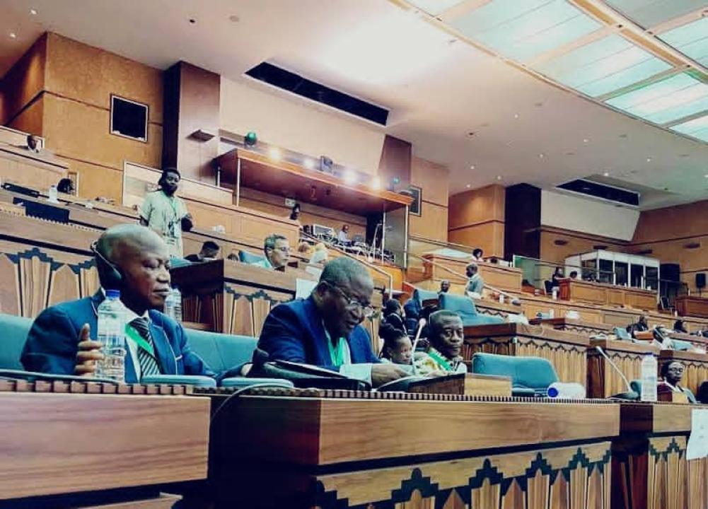 Paul Nsapu, président de la CNDH-RDC, lors de son intervention à la 89e session ordinaire de la Cour africaine des droits de l’homme et des peuples, à Dakar.