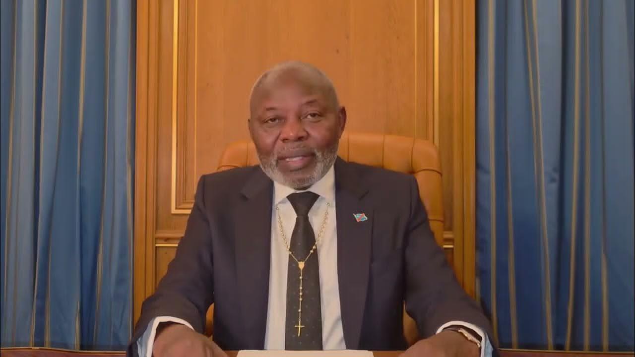 L'ancien président de l'Assemblée nationale de la RDC, Vital Kamerhe, lors de son adresse à la nation