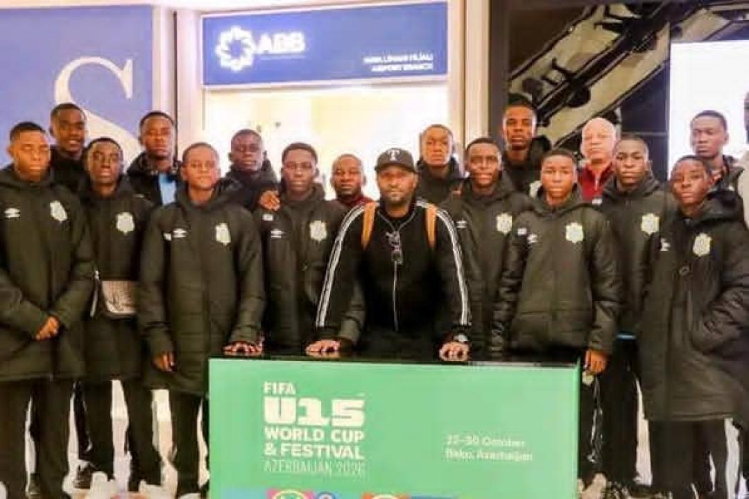 Trésor Lualua et les Léopards U15 en Azerbaïdjan.