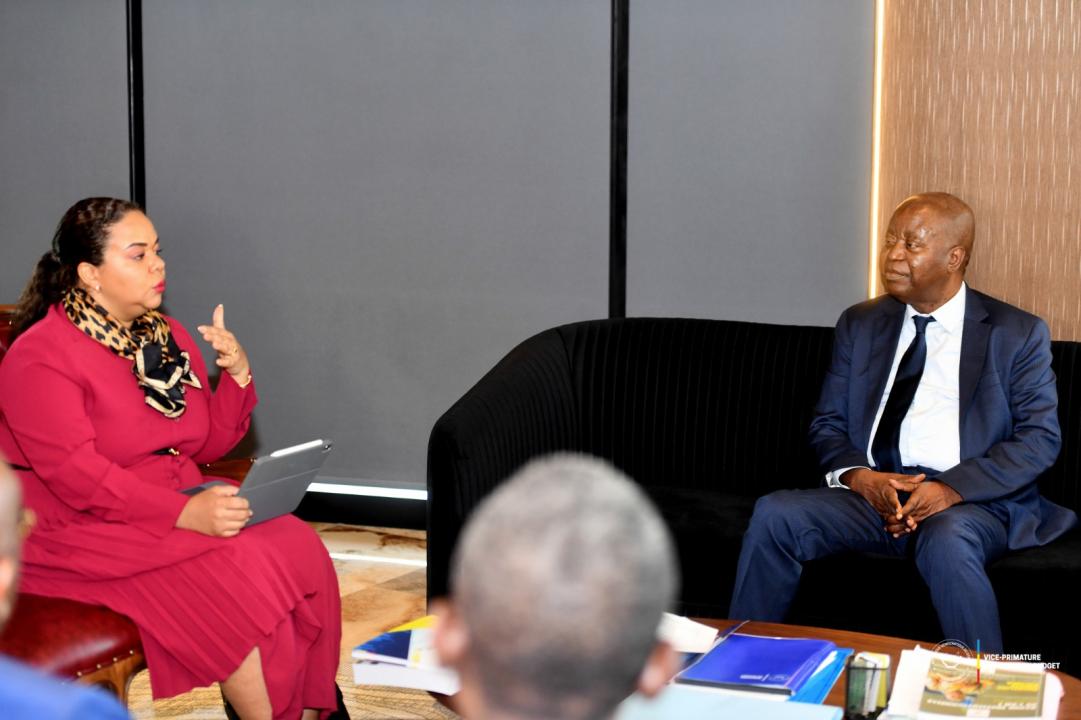 Le VPM en charge du Budget, Adolphe Muzito et la ministre d’Etat en charge des Affaires étrangères, Thérèse Kayikwamba Wagner