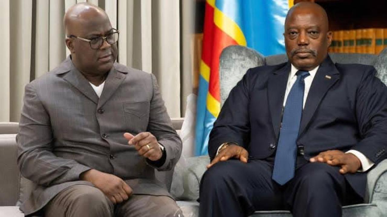 Le Président Félix Tshisekedi et son prédécesseur Joseph Kabila [photo d'illustration]