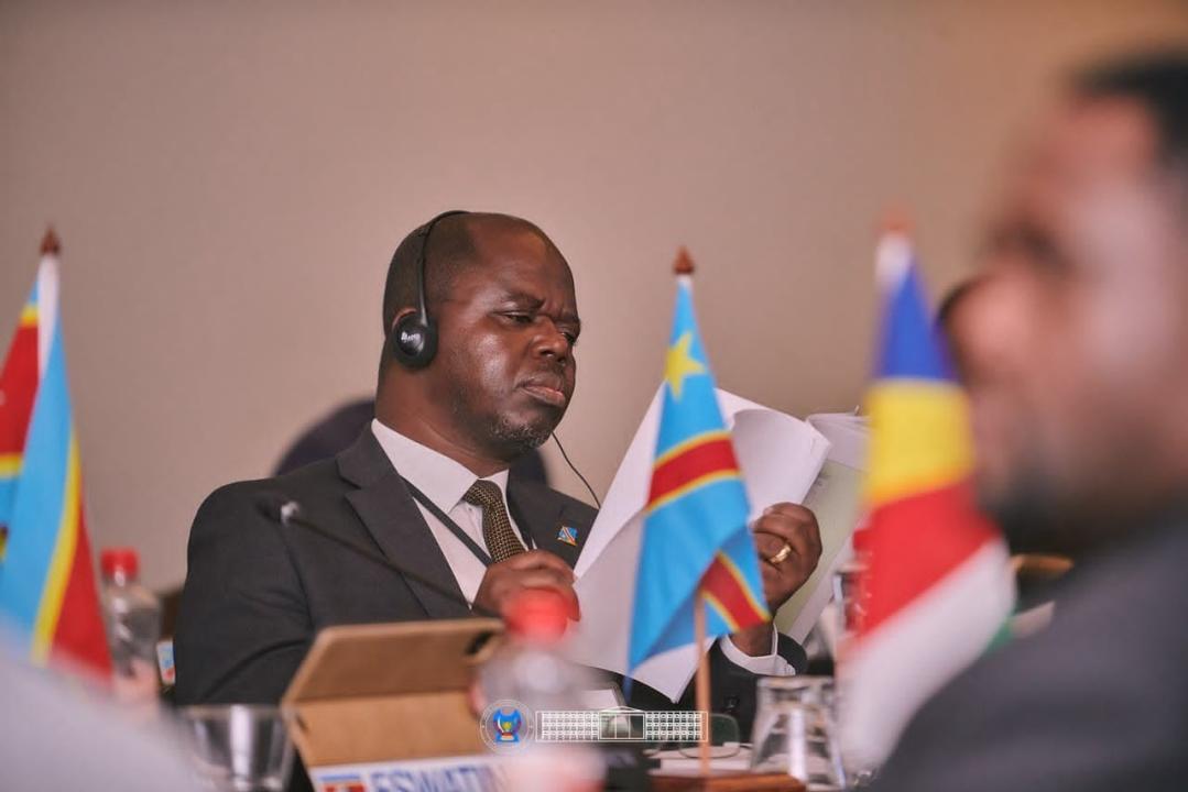 Le premier vice-président de l’Assemblée nationale, Isaac Tshilumbayi, lors du forum parlementaire de la SADC, tenu à Johannesburg, en Afrique du Sud