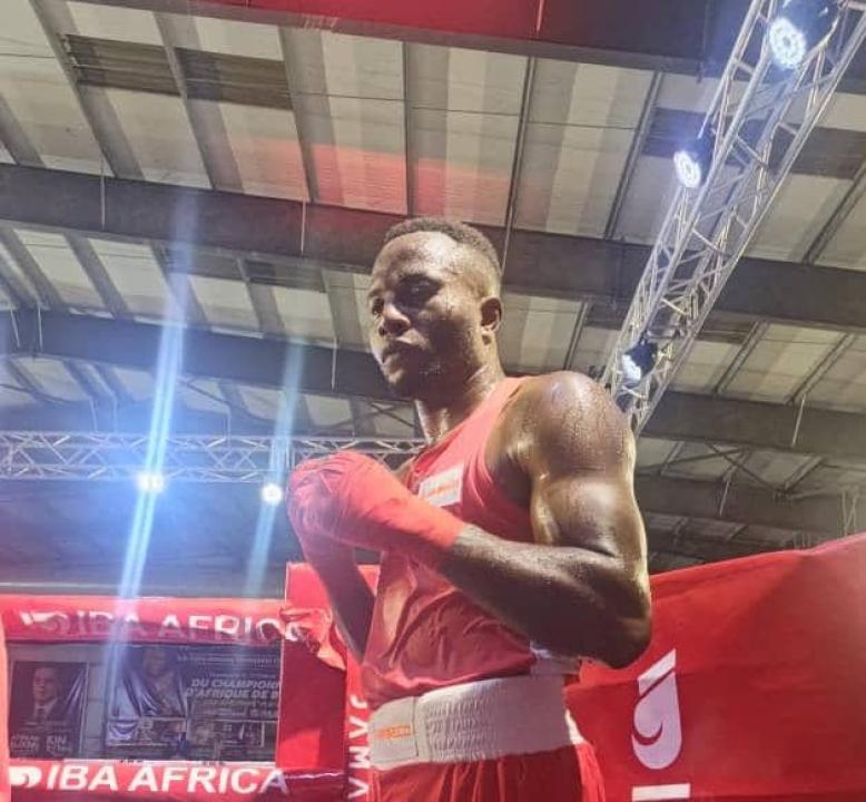 Le boxeur congolais David Tshama.