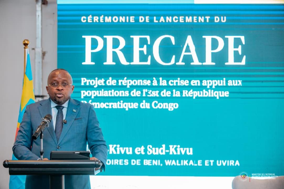 Le VPM Jacquemain Shabani lance le PRECAPE pour soutenir les populations de Beni, Walikale et Uvira